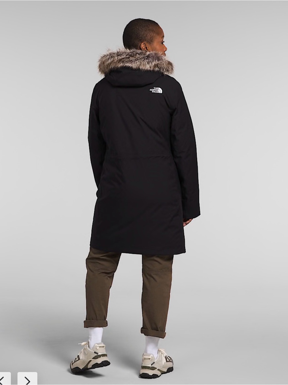 The North Face Women’s Arctic Parka - Black with Faux-Fur Hood Trim - Picture 2 of 10
